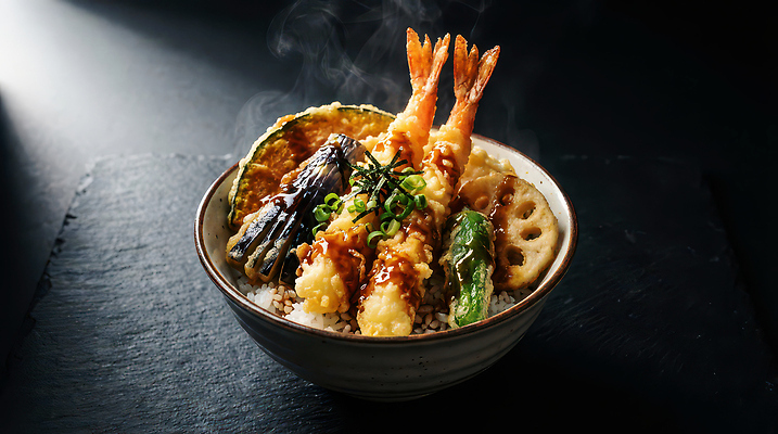 JPG 편집이미지 그릇 음식 채소 재료 밥 새우 요리 식사 튀김 저녁 덮밥 간장 점심 텐동 편집실사 AI포토 AI콘텐츠 식기 갑각류 양념 야간 CG 일본음식 파일형식