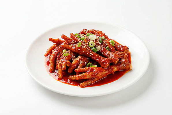 JPG 편집이미지 접시 한식 탁자 육류 요리 식사 맛 레시피 길거리음식 닭발 참깨 매운닭발 편집실사 AI포토 AI콘텐츠 식기 음식 가구 컨셉 식재료 CG 깨 파일형식