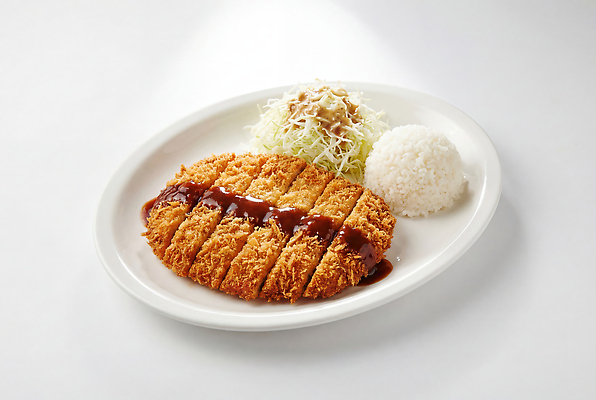 JPG 편집이미지 접시 한식 음식 밥 반찬 육류 요리 식사 튀김 돈가스 준비 양배추 편집실사 AI포토 AI콘텐츠 식기 채소 식재료 커틀릿 CG 파일형식