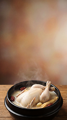 JPG 편집이미지 전통 한식 음식 재료 식탁 요리 닭 뜨거움 인삼 준비 대추 국물 삼계탕 끓이기 편집실사 AI포토 AI콘텐츠 모션 탁자 조류 삼 CG 보양식 파일형식