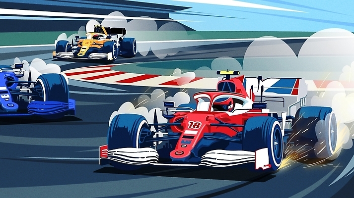 일러스트 자동차 협력 운동선수 경기 빨간색 소리 레이싱 코너 경주용자동차 속도 트랙 엔진 추적 국내일러스트 AI파일 육상교통 스포츠 컬러 모션 시합 파일형식 벡터