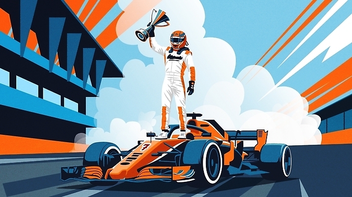 스포츠 일러스트 자동차 협력 운동선수 경쟁 경기장 스탠드 레이싱 우승 군중 트로피 속도 엔진 대회 국내일러스트 AI파일 육상교통 컨셉 스포츠시설 조명 사람 시합 최고 상_우승 파일형식 벡터