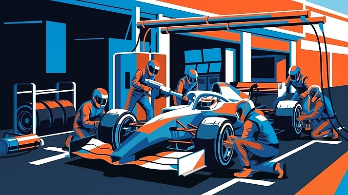 일러스트 자동차 협력 기술 경기 기계 경쟁 도구 레이싱 작업 바퀴 수리 속도 타이어 엔진 국내일러스트 AI파일 육상교통 스포츠 컨셉 시합 파일형식 벡터