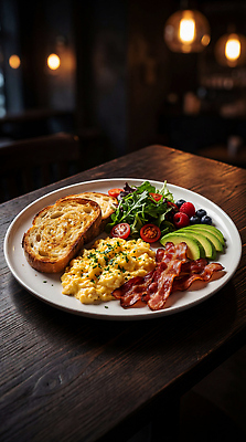 JPG 편집이미지 접시 음식 토마토 탁자 아침 요리 계란 식사 샐러드 즐거움 브런치 토스트 베이컨 아보카도 스크램블 편집실사 AI포토 AI콘텐츠 주간 식기 감정 빵 가구 채소 과일 돼지고기 알 계란요리 CG 파일형식