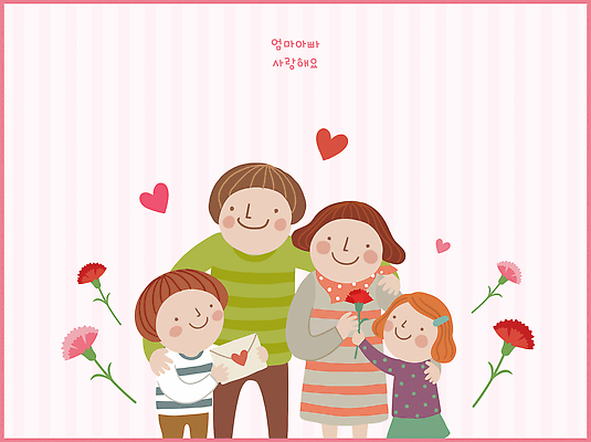 기념일 꽃 감정 컨셉 가족 관계 표정 사람 이벤트 5월 파일형식 벡터 사랑 카네이션 부모 어린이 편지 웃음 장면 함께함 행복 기쁨 축하 다정 따뜻함 감동 AI파일 일러스트 국내일러스트 어버이날 가정의달