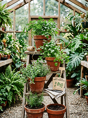 JPG 식물 편집이미지 화분 자연 파슬리 초록색 정원 흙 도구 고수 허브 물주기 원예 로즈메리 오레가노 온실 편집실사 AI포토 AI콘텐츠 컬러 채소 모션 취미 향신료 CG 생태계 파일형식