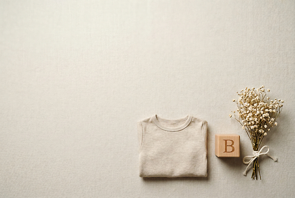 JPG 편집이미지 디자인 옷 컬러 백그라운드 티셔츠 상점 흰색 아기 신생아 출산 B 오브젝트 유아복 드라이플라워 베이지색 스타일 나무블록 편집실사 AI포토 AI콘텐츠 알파벳 꽃 셔츠 사람 목재 블록 아기용품 CG 파일형식
