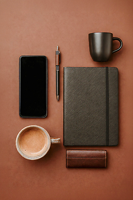 JPG 편집이미지 커피 컬러 잔 일상 컵 스마트폰 사무실 펜 공책 커피잔 책상 오브젝트 정리 준비물 편집실사 AI포토 AI콘텐츠 식기 음료 가구 비즈니스 문구용품 라이프 핸드폰 스마트기기 필기구 CG 파일형식