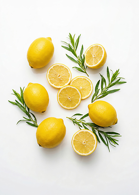 JPG 편집이미지 음료 백그라운드 과일 재료 자연 건강 요리 노란색 원형 자르기 레몬 허브 상큼 신맛 편집실사 AI포토 AI콘텐츠 도형 식물 컬러 모션 맛 CG 생태계 파일형식