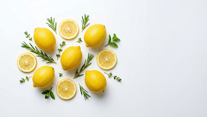 JPG 편집이미지 음식 다이어트 과일 재료 자연 건강 요리 주방 흰색 신선 발전 배열 레몬 허브 편집실사 AI포토 AI콘텐츠 식물 컬러 컨셉 CG 생태계 파일형식