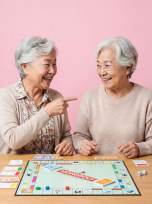 JPG 편집이미지 손 여자 노년 할머니 모션 함께함 대화 웃음 친구 게임 시간 즐거움 보드게임 의료성형뷰티 편집실사 AI인물포토 AI콘텐츠 감정 컨셉 관계 놀이 표정 말하기 사람 성인 신체부위 CG 파일형식 AI포토