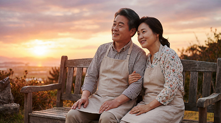 JPG 나무 편집이미지 커플 벤치 자연 사랑 미소 초원 일상 평화 손잡기 노부부 일몰 소통 부부의날 오후 의료성형뷰티 편집실사 AI인물포토 AI콘텐츠 식물 부부 기념일 감정 컨셉 의자 관계 모션 표정 라이프 노을 CG 생태계 파일형식 AI포토