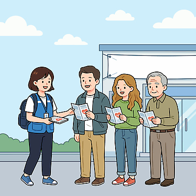 다수 컨셉 말하기 사람 라이프 홍보물 파일형식 벡터 전단 여자 남자 대화 거리 여러명 음식 정보 이벤트 모션 일상 만남 배송 안내 알림 참여 소통 국내일러스트 AI파일 일러스트