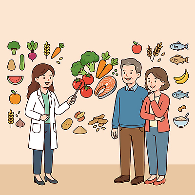 교육 음식 지도 채소 과일 일러스트 곡류 건강 육류 이야기 대화 어류 사람 학습 정보 관심 단백질 식습관 탄수화물 국내일러스트 AI파일 식재료 말하기 수중동물 영양소 파일형식 벡터