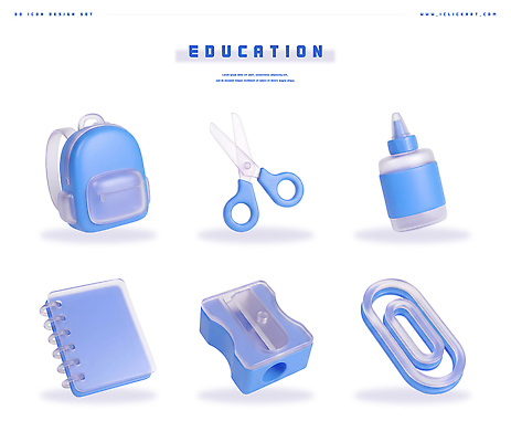 PSD 편집이미지 디자인 교육 컬러 가방 문구용품 학용품 사무용품 공책 자료 도구 클립 편집3D 잡화 3D 오브젝트 파일형식