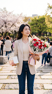 JPG 식물 편집이미지 공원 여자 기념일 꽃 꽃다발 자연 거리 사람 봄 만남 벚꽃 향수 성년의날 순간 의료성형뷰티 편집실사 AI인물포토 AI콘텐츠 계절 공공시설 컨셉 이벤트 화장품 CG 생태계 파일형식 AI포토