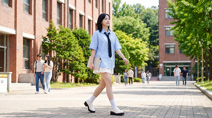 JPG 나무 편집이미지 학생 여학생 교복 날씨 거리 친구 학습 청춘 소풍 걷기 만남 대학교 의료성형뷰티 편집실사 AI인물포토 AI콘텐츠 식물 옷 여자 교육 컨셉 학교 관계 모션 야외활동 CG 파일형식 AI포토