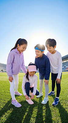 JPG 편집이미지 옷 어린이 신발 모션 하늘 협력 웃음 친구 운동복 운동 태양 경기장 운동장 시간 도움 즐거움 의료성형뷰티 편집실사 AI인물포토 AI콘텐츠 자연요소 감정 컨셉 스포츠시설 관계 표정 건강 사람 공간 CG 파일형식 AI포토