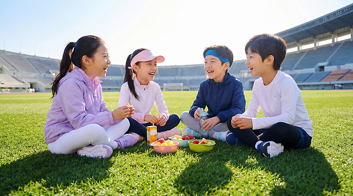 JPG 편집이미지 행복 어린이 과일 모션 자연 웃음 친구 햇빛 소풍 경기장 운동장 시간 나누기 초봄 의료성형뷰티 편집실사 AI인물포토 AI콘텐츠 감정 스포츠시설 관계 표정 사람 태양 야외활동 봄 공간 CG 생태계 파일형식 AI포토