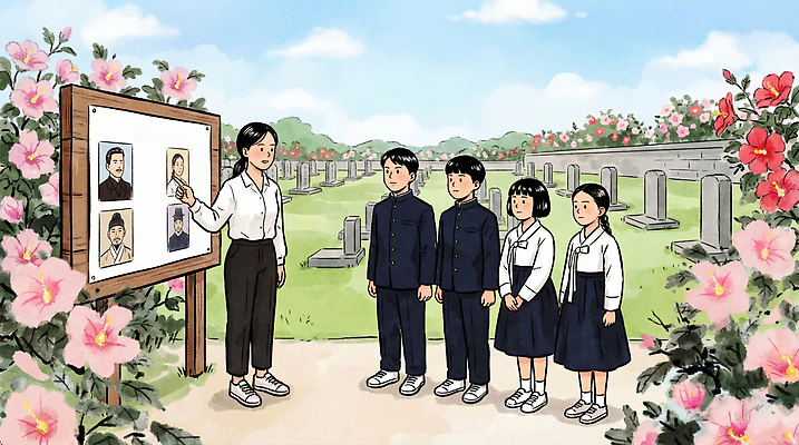 JPG 학생 교육 꽃 어린이 일러스트 교실 한국 경고 설명 학습 교사 표현 무덤 관찰 발표 그룹 역사 그림 교육자료 국내일러스트 AI일러스트 AI콘텐츠 식물 직업 아시아 학교 모션 사람 자료 파일형식