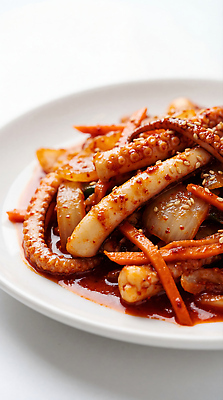 JPG 편집이미지 한식 채소 젓가락 탁자 요리 식당 숟가락 식사 맛 해산물 오징어 레시피 오징어볶음 편집실사 AI포토 AI콘텐츠 음식 가구 컨셉 연체동물 수저 상점 수중동물 CG 볶음 파일형식