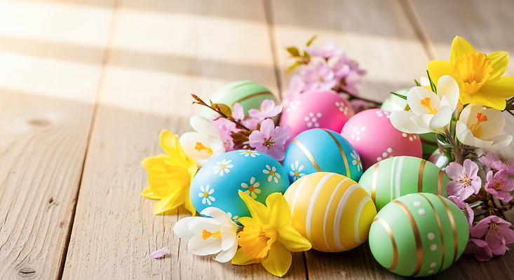 JPG 나무 편집이미지 전통 기념일 꽃 컬러 꽃다발 자연 부활절 바닥 장식 계란 축제 봄 부활절계란 핸드메이드 편집실사 AI컴퓨터그래픽 AI콘텐츠 식물 계절 이벤트 알 CG 생태계 파일형식