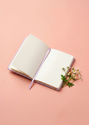 JPG 편집이미지 디자인 꽃 분홍색 백그라운드 자연 학습 사무용품 공책 쓰는 일기 문서 정리 창의성 편집실사 AI포토 AI콘텐츠 식물 교육 컬러 문구용품 CG 생태계 파일형식