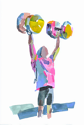 JPG 라이프스타일 포즈 일러스트 운동선수 건강 운동복 운동 운동기구 헬스 힘 아령 목표 몸무게 웨이트트레이닝 연습 체육관 국내일러스트 AI일러스트 AI콘텐츠 옷 스포츠 컨셉 생활 파일형식