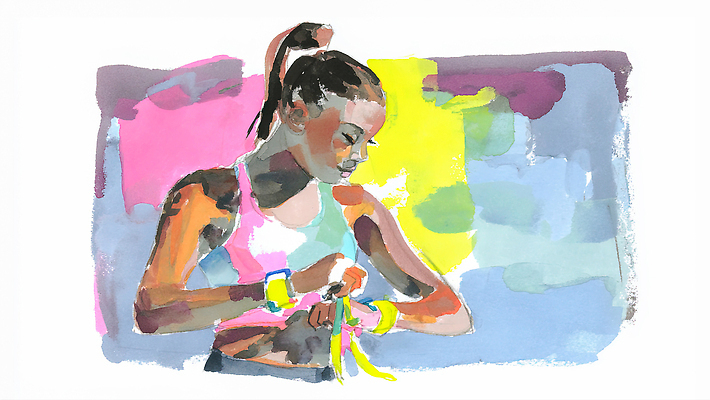 JPG 라이프스타일 여자 예술 스포츠 분홍색 컬러 포즈 백그라운드 일러스트 모션 수업 운동선수 건강 운동 노란색 헬스 집중 체육 준비 그림 조정 창의성 국내일러스트 AI일러스트 AI콘텐츠 교육 컨셉 사람 생활 수상스포츠 파일형식