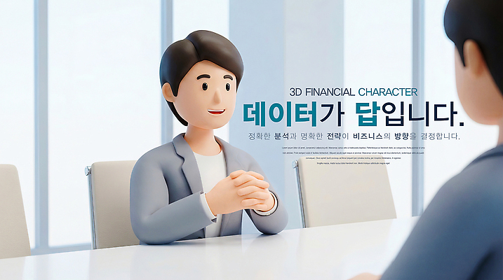 PSD 편집이미지 비즈니스 탁자 회의 직장 3D캐릭터 대화 설명 금융 자료 듣기 전략 소프트웨어 편집3D 캐릭터 가구 회사 모션 말하기 경제 3D 파일형식