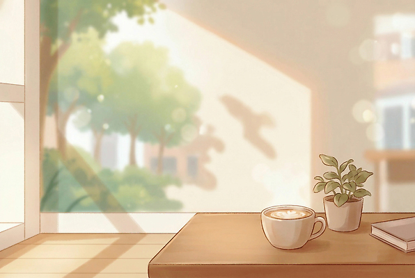 JPG 나무 식물 커피 음료 일러스트 탁자 휴식 조명 주택 실내 따뜻함 일상 햇빛 마을 카페 분위기 편안함 창가 오브젝트 그림 오후 차분 국내일러스트 AI일러스트 AI콘텐츠 가구 컨셉 창문 내부 건물 라이프 태양 상점 감각 파일형식
