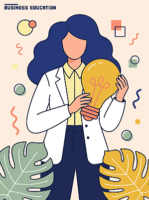 식물 학생 디자인 여자 교육 과학 백그라운드 일러스트 비즈니스 전구 수업 아이디어 실험 그래픽 교사 교양 비즈니스우먼 발전 혁명 상상력 창의력 국내일러스트 AI파일 직업 컨셉 사람 직장인 파일형식 벡터