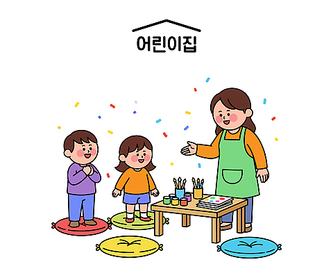 교육 종이 어린이 컬러 일러스트 모션 놀이 실내 요리 미술 학습 교사 유치원 공예 즐거움 그림 만들기 작업대 창의성 국내일러스트 AI파일 직업 감정 문화예술 사람 취미 내부 파일형식 벡터