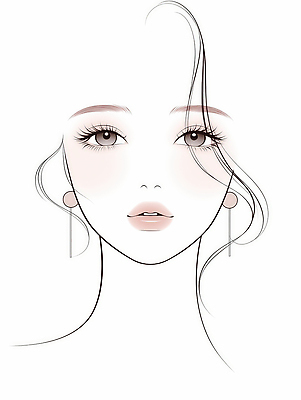 JPG 디자인 여자 감정 얼굴 예술 선 일러스트 서울 미술 사람 뷰티 머리카락 귀걸이 카페 표현 입 그림 스타일 국내일러스트 AI일러스트 AI콘텐츠 장신구 문화예술 한국 신체부위 머리 상점 파일형식