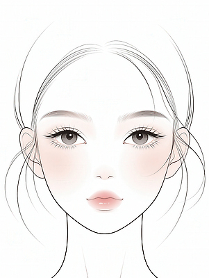 JPG 디자인 시선 여자 감정 얼굴 선 백그라운드 일러스트 미술 미소 앞모습 뷰티 표현 입 그림 단순화된 색감 특징 스타일 국내일러스트 AI일러스트 AI콘텐츠 뷰포인트 문화예술 표정 사람 신체부위 파일형식