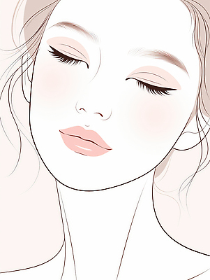 JPG 디자인 여자 감정 얼굴 예술 선 백그라운드 일러스트 미소 사람 화장 뷰티 표현 닫기 그림 단순화된 뷰티풀 스타일 국내일러스트 AI일러스트 AI콘텐츠 모션 표정 신체부위 파일형식