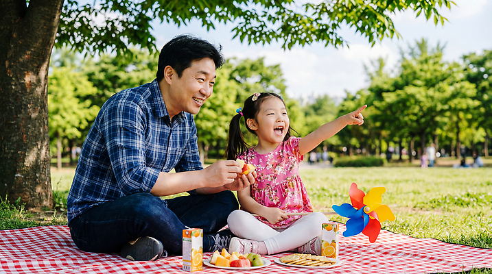 JPG 편집이미지 공원 딸 음료 과일 가족 놀이 잔디 햇빛 소풍 아빠 어린이날 즐거움 일과 오후 의료성형뷰티 부녀 편집실사 AI인물포토 AI콘텐츠 식물 공공시설 기념일 감정 관계 태양 야외활동 CG 파일형식 AI포토