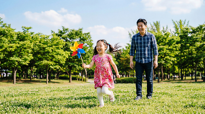 JPG 나무 편집이미지 공원 어린이 가족 모션 자연 놀이 웃음 달리기 햇빛 아빠 어린이날 바람개비 즐거움 주말 의료성형뷰티 부녀 편집실사 AI인물포토 AI콘텐츠 식물 공공시설 기념일 딸 감정 관계 표정 사람 태양 CG 생태계 파일형식 AI포토