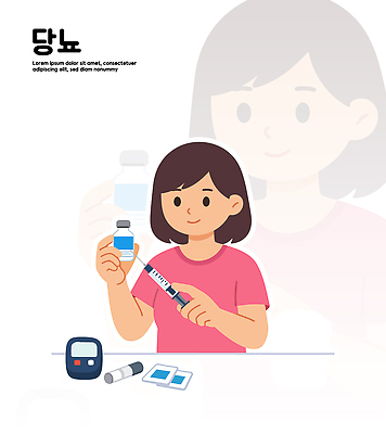 여자 일러스트 의학 건강 병원 관리 주사기 일상 치료 약 몸무게 준비 비타민 당뇨병 인슐린 혈당 혈당계 국내일러스트 AI파일 의료기기 사람 라이프 의료용품 혈액 질병 영양소 파일형식 벡터