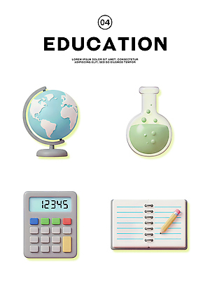 PSD 편집이미지 교육 초등학생 과학 초등학교 실험기구 초등교육 학습 세계 연필 지구본 공책 계산기 정보 도구 수학 교구 학습자료 편집3D 학생 교과목 학교 문구용품 학용품 사람 필기구 3D 장비 교육자료 파일형식
