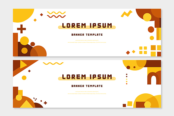 도형 템플릿 디자인 배너 배너템플릿 가로배너 컬러 비즈니스 그래픽 갈색 알림 기하학 꾸미기 마케팅 웹디자인 배너세트 AI파일 무늬 가로 세트 파일형식 벡터