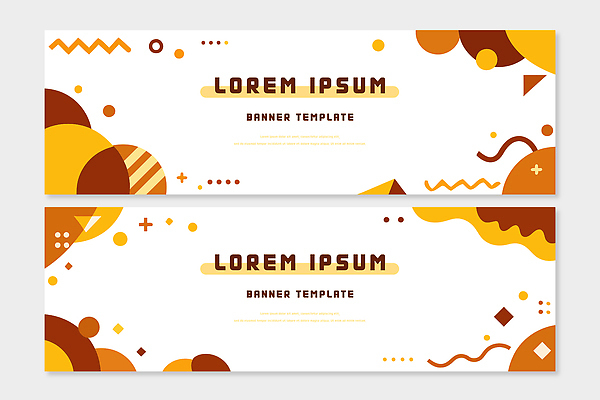 모양 도형 템플릿 디자인 배너 배너템플릿 가로배너 컬러 백그라운드 인터넷 그래픽 홈페이지 갈색 전시 흰색 마케팅 창의성 배너세트 AI파일 가로 세트 파일형식 벡터