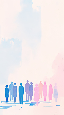 JPG 모양 감정 실루엣 예술 컬러 백그라운드 이동 일러스트 수채화 거리 풍경 여러명 모임 표현 관찰 그룹 방향 그림 조화 국내일러스트 AI일러스트 AI콘텐츠 다수 컨셉 모션 촬영기법 사람 파일형식