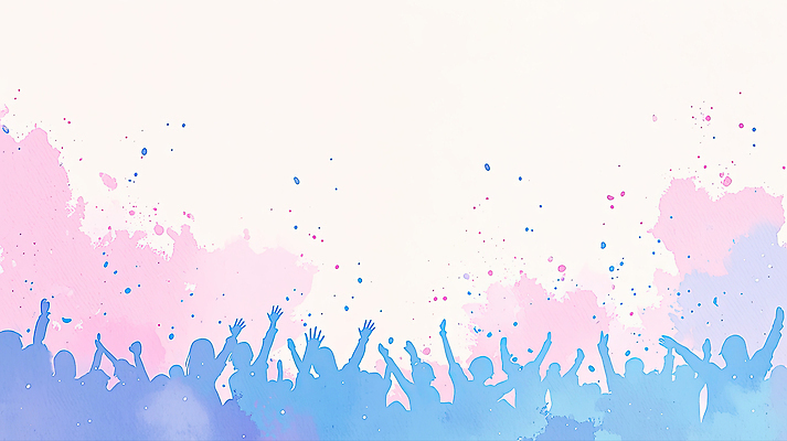 JPG 손 감정 음악 컬러 백그라운드 일러스트 수채화 이벤트 여러명 축제 기쁨 모임 에너지 축하 표현 분위기 군중 높이 즐거움 소음 반응 참여 국내일러스트 AI일러스트 AI콘텐츠 다수 컨셉 문화예술 사람 신체부위 소리 파일형식