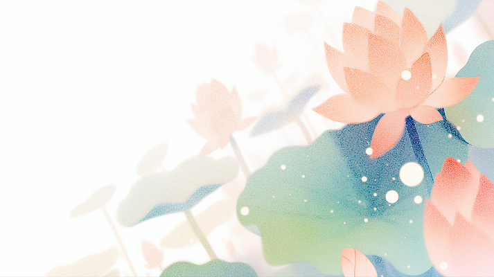 JPG 주간 식물 꽃잎 컬러 백그라운드 일러스트 모션 자연 아침 연꽃 물 환경 물방울 연못 수면 수중식물 연습 연잎 국내일러스트 AI일러스트 AI콘텐츠 자연요소 꽃 잎 생태계 파일형식