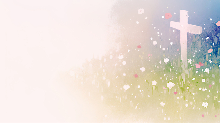 JPG 계절 꽃 종교 화초 십자가 일러스트 자연 하늘 풍경 초원 초록색 여름 봄 기도 주말 신성 밝은색 국내일러스트 AI일러스트 AI콘텐츠 식물 컬러 생태계 파일형식