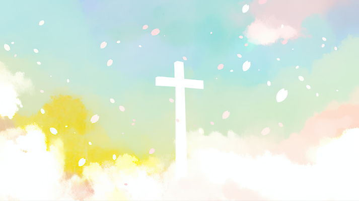 JPG 꽃잎 기독교 종교 상징 컬러 백그라운드 십자가 일러스트 자연 하늘 공중 여름 평화 봄 영혼 묘사 예배 화사함 붕괴 뷰티풀 국내일러스트 AI일러스트 AI콘텐츠 계절 꽃 컨셉 생태계 파일형식