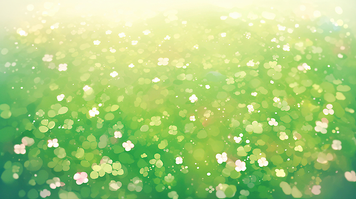 JPG 나무 식물 꽃 일러스트 자연 생명 풍경 초원 생활 초록색 햇빛 들꽃 흰색 네잎클로버 생태계 싱그러움 국내일러스트 AI일러스트 AI콘텐츠 컬러 태양 클로버 파일형식