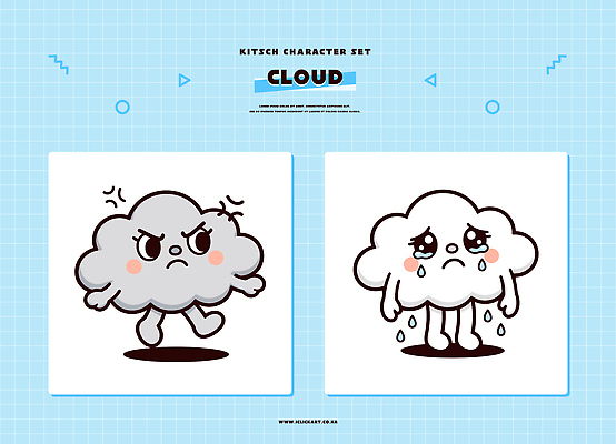 캐릭터 디자인 감정 일러스트 모션 아이디어 이야기 귀여움 슬픔 분노 표현 즐거움 드로잉 구름캐릭터 창의성 키치 일러캐릭터 AI파일 컨셉 미술 파일형식 벡터