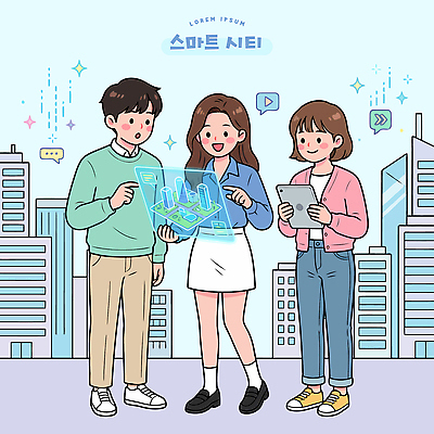 디자인 여자 남자 백그라운드 지도 일러스트 회사 협력 기술 스마트라이프 대화 건물 친구 디지털 모임 정보 도시 계획 스마트 소통 프로젝트 국내일러스트 AI파일 라이프스타일 건축물 컨셉 비즈니스 관계 말하기 사람 파일형식 벡터